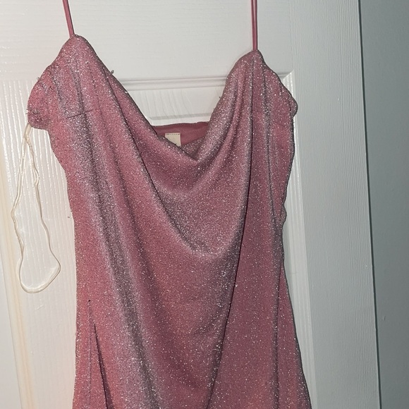 Brand new OOTDFASH pink mini sparkly dress size large, - Picture 2 of 3